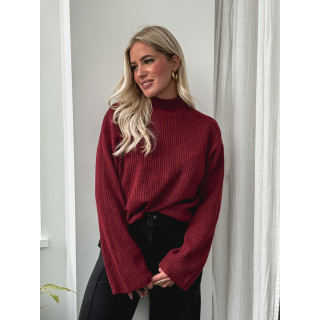 Pull côtelé Orio - Bordeaux