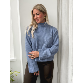 Pull côtelé Orio - Bleu