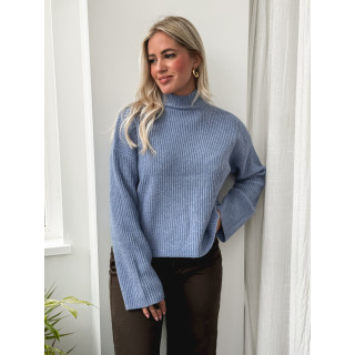 Pull côtelé Orio - Bleu