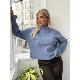 Pull côtelé Orio - Bleu