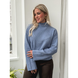 Pull côtelé Orio - Bleu