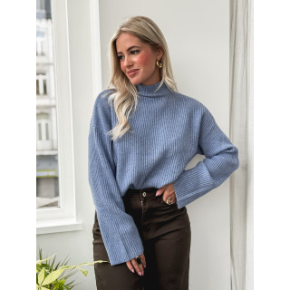 Pull côtelé Orio - Bleu