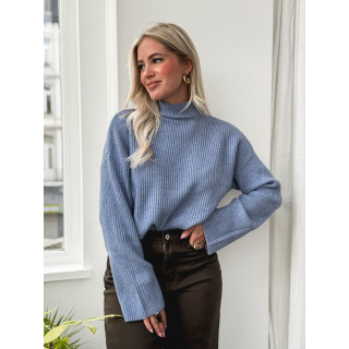 Pull côtelé Orio - Bleu