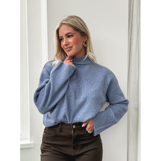 Pull côtelé Orio - Bleu