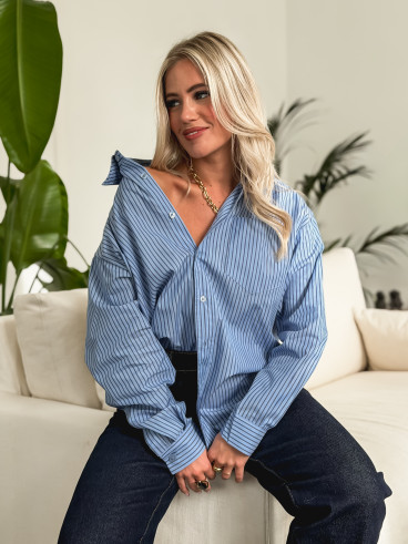 Chemise lignée Marzya - Bleu