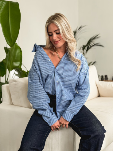 Chemise lignée Marzya - Bleu Chemise lignée Marzya - Bleu