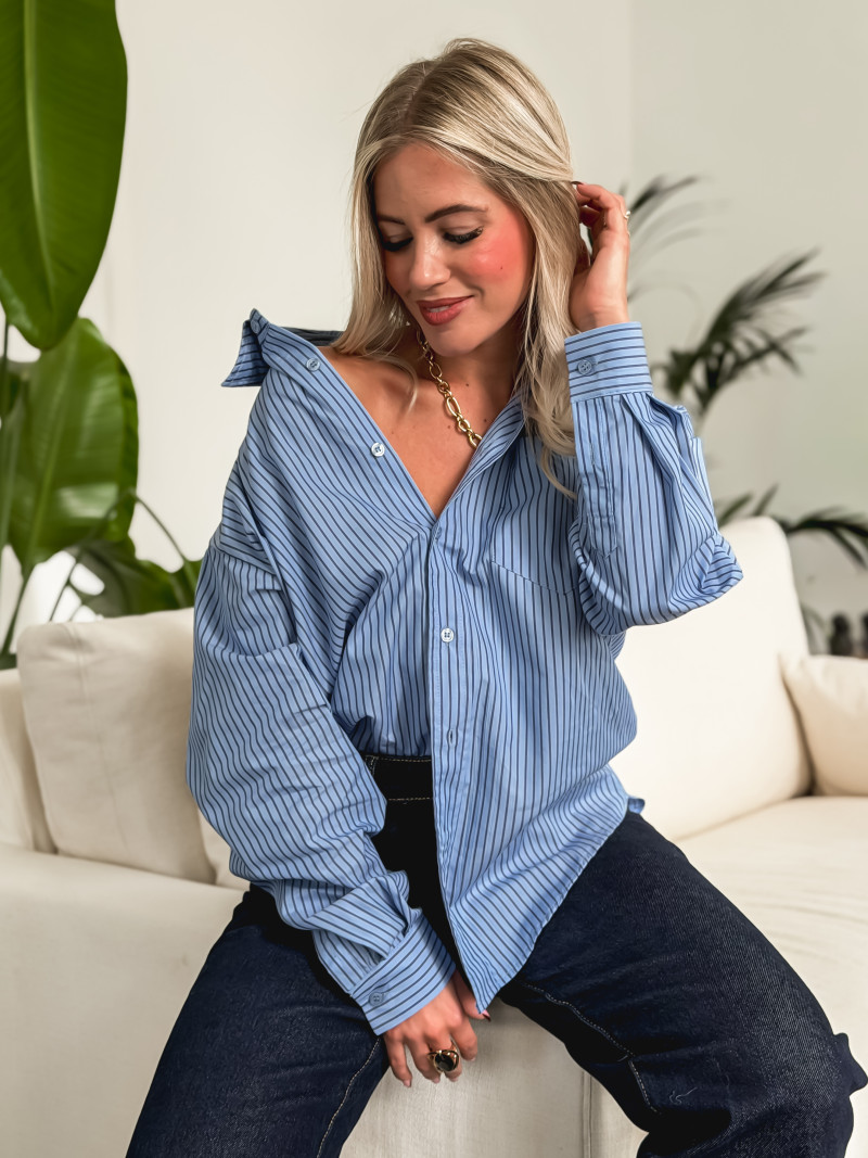 Chemise lignée Marzya - Bleu Chemise lignée Marzya - Bleu