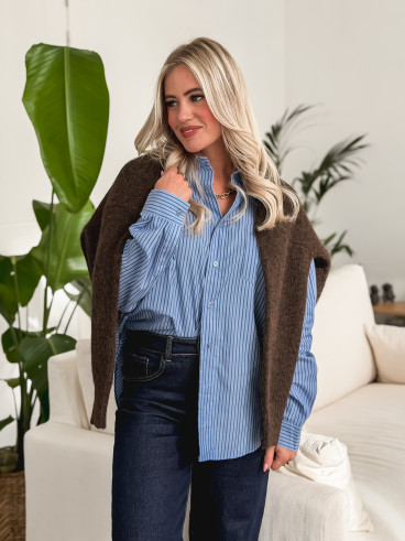 Chemise lignée Marzya - Bleu Chemise lignée Marzya - Bleu