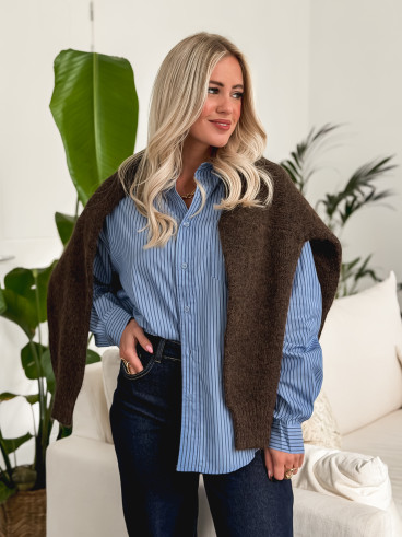 Chemise lignée Marzya - Bleu Chemise lignée Marzya - Bleu