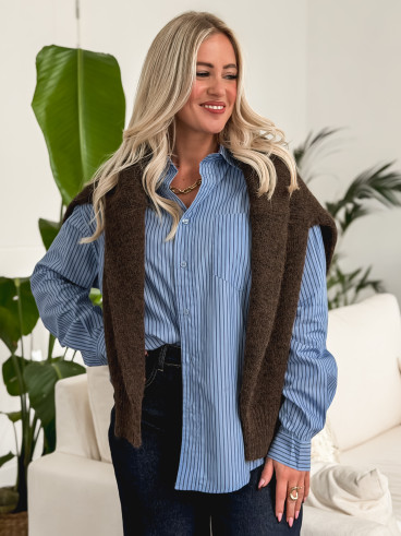 Chemise lignée Marzya - Bleu Chemise lignée Marzya - Bleu