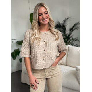 Gilet manches courtes Capri - Beige