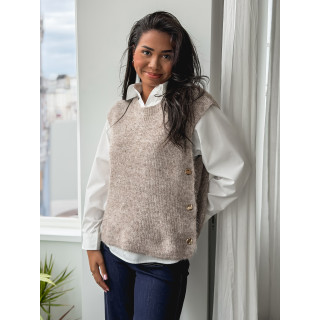 Pull sans manches Amalya - Taupe