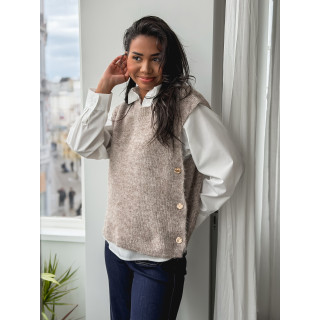 Pull sans manches Amalya - Taupe