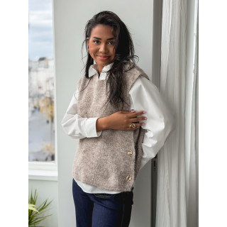 Pull sans manches Amalya - Taupe