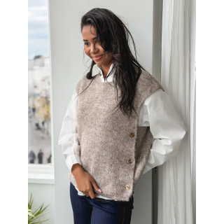 Pull sans manches Amalya - Taupe