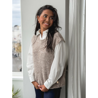 Pull sans manches Amalya - Taupe