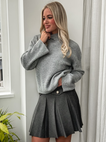 Jupe plissée Delyna - Gris foncé Jupe plissée Delyna - Gris foncé