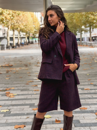 Bermuda à carreaux Joline - Bordeaux Bermuda à carreaux Joline - Bordeaux