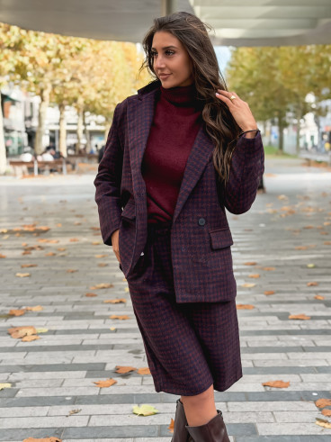 Bermuda à carreaux Joline - Bordeaux Bermuda à carreaux Joline - Bordeaux