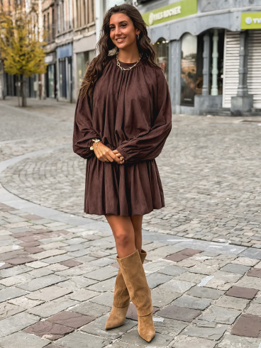 Robe en tencel Ronda - Chocolat