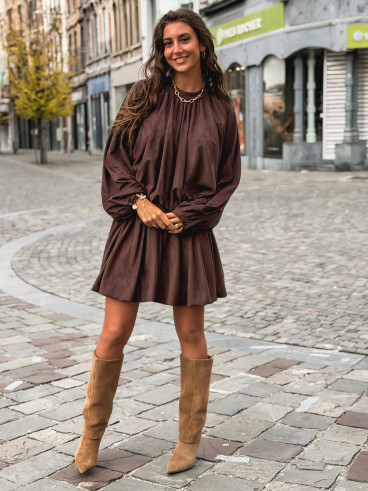 Robe en tencel Ronda - Chocolat