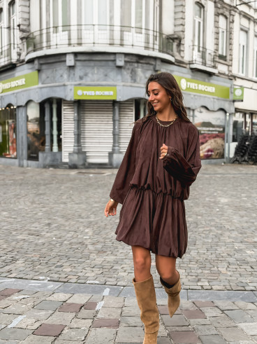 Robe en tencel Ronda - Chocolat