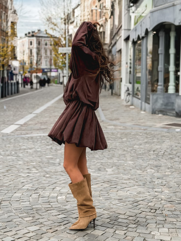 Robe en tencel Ronda - Chocolat