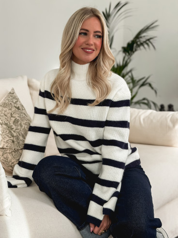 Pull ligné Altéa - Blanc