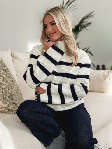 Pull ligné Altéa - Blanc Pull ligné Altéa - Blanc