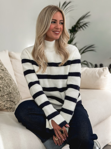 Pull ligné Altéa - Blanc Pull ligné Altéa - Blanc