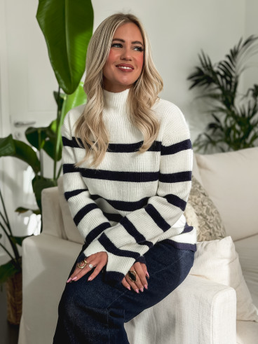 Pull ligné Altéa - Blanc Pull ligné Altéa - Blanc