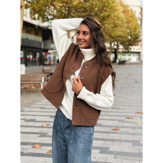 Gilet sans manches Runa - Chocolat