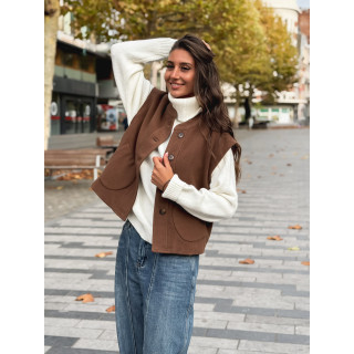 Gilet sans manches Runa - Chocolat