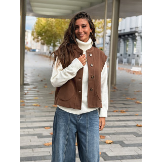 Gilet sans manches Runa - Chocolat