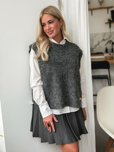 Pull sans manches Amalya - Gris