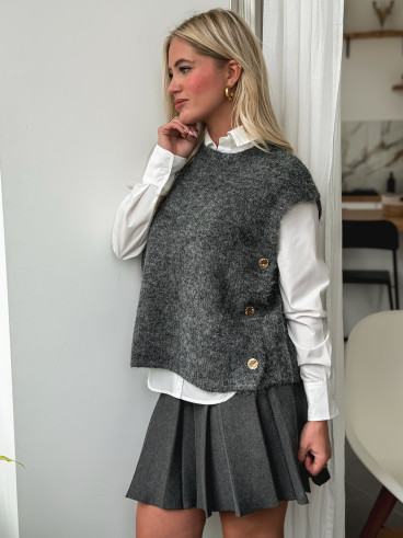 Pull sans manches Amalya - Gris