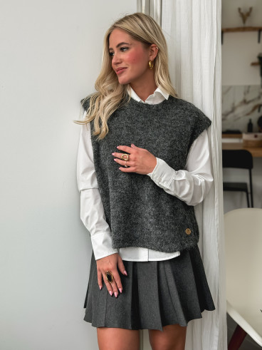 Pull sans manches Amalya - Gris