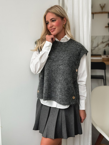 Pull sans manches Amalya - Gris