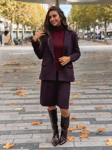 Blazer à carreaux Joline - Bordeaux Blazer à carreaux Joline - Bordeaux