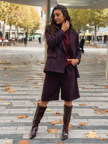 Blazer à carreaux Joline - Bordeaux Blazer à carreaux Joline - Bordeaux