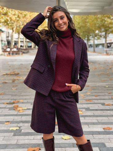 Blazer à carreaux Joline - Bordeaux Blazer à carreaux Joline - Bordeaux