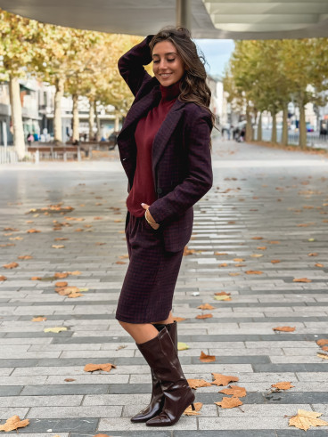 Blazer à carreaux Joline - Bordeaux Blazer à carreaux Joline - Bordeaux