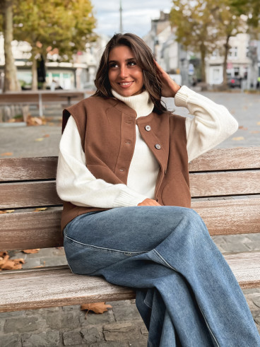 Gilet sans manches Runa - Chocolat
