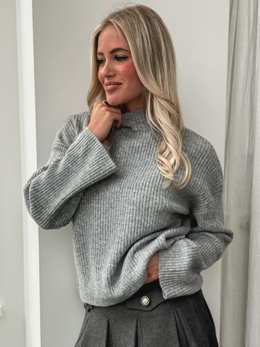 Pull côtelé Orio - Gris Pull côtelé Orio - Gris