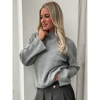 Pull côtelé Orio - Gris