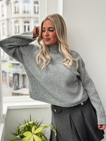 Pull côtelé Orio - Gris Pull côtelé Orio - Gris