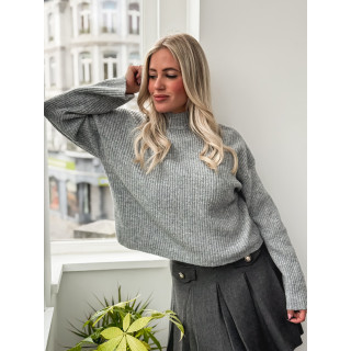 Pull côtelé Orio - Gris