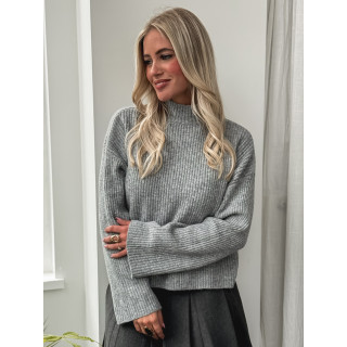 Pull côtelé Orio - Gris