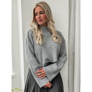 Pull côtelé Orio - Gris