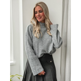 Pull côtelé Orio - Gris